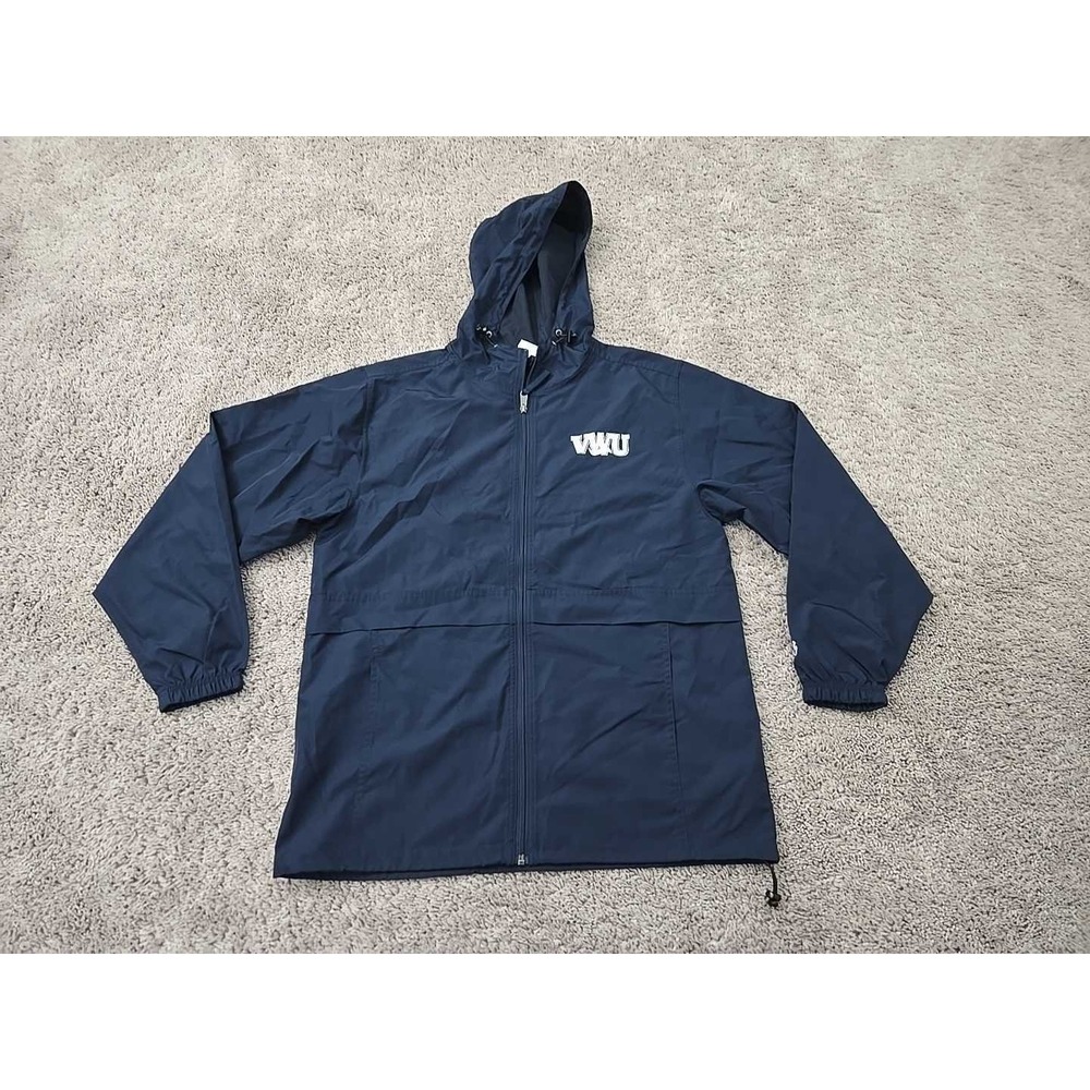 Virginia Wesleyan Marlins Packable Windbreaker Jacket Mens M NCAA‎ Champion Blue